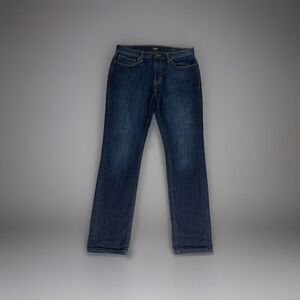 J Crew‎ Flex Jeans Mens 34x32 Blue Slim Stretch Dark Denim EUC